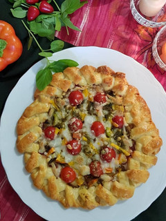 عکسی از دستور پیتزا قارچ