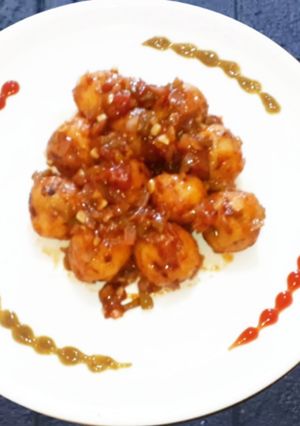 A picture of Leftover Rice Manchurian.