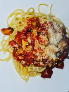 Spaghetti mit Meeresfrüchten 🍝🐟🦐🦑🦪 Rezepthauptbild