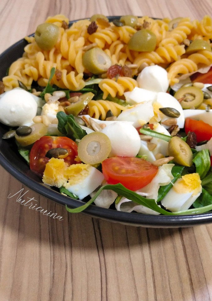 Una foto de Ensalada de pasta de lenteja