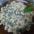 Fideos con acelga y salsa blanca light