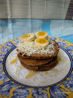 Foto resep Pancake oatmeal pisang coklat