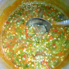 A picture of Okro soup.