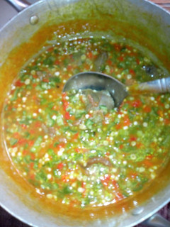 A picture of Okro soup.