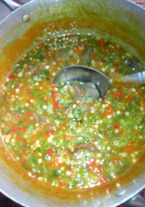 A picture of Okro soup.