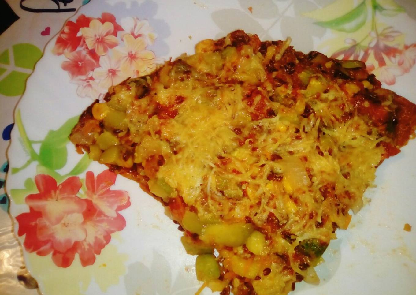 Tarta con masa de calabaza, relleno de zapallitos, sin huevo