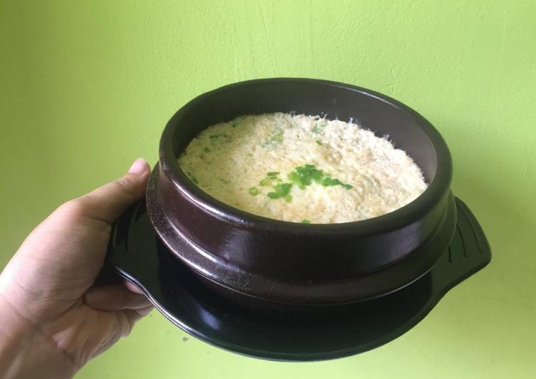 Telur kukus ala Korea / Korean steamed egg / 부드러운 계란찜 만들기 / Gyeran jjim