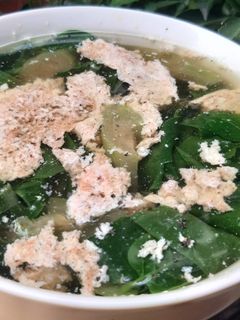 Hình của món Canh cua mồng tơi và mướp.