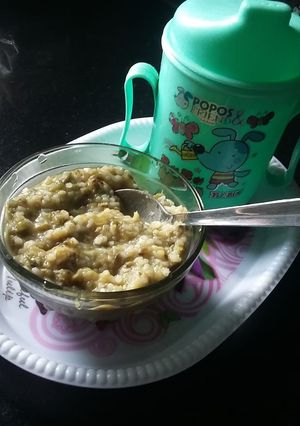 A picture of Green mung khichdi.