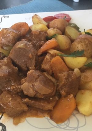 Vörösboros sertésragu recept fotója