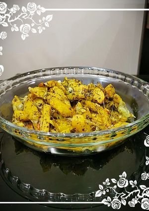 عکسی از دستور سیب زمینی با سبزی معطر🥔🍟
