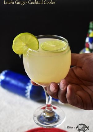 A picture of Litchi Ginger Cocktail Cooler.