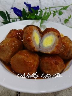 Hình của món Chả cá thác lác bọc trứng cút sốt cà chua.