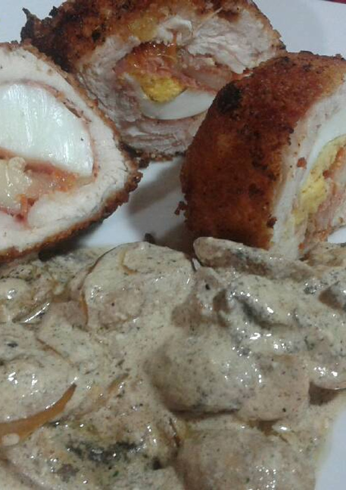 Una foto de Pechugas de pollo rellenas