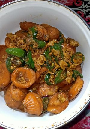 Foto resep Tumis Sosis Telur Cabe ijo