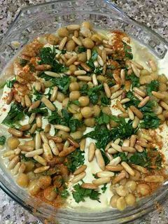 صورة لوصفة فتة الحمص