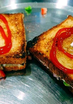 स्पाइसी गार्लिक वेजिटेबल सैंडविच (Spicy garlic vegetable sandwich recipe in hindi) रेसिपी मुख्य फोटो