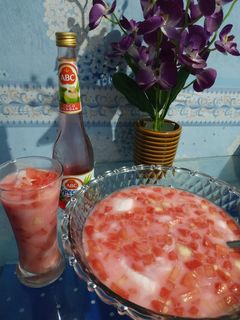 Foto resep Es semangka kelapa muda