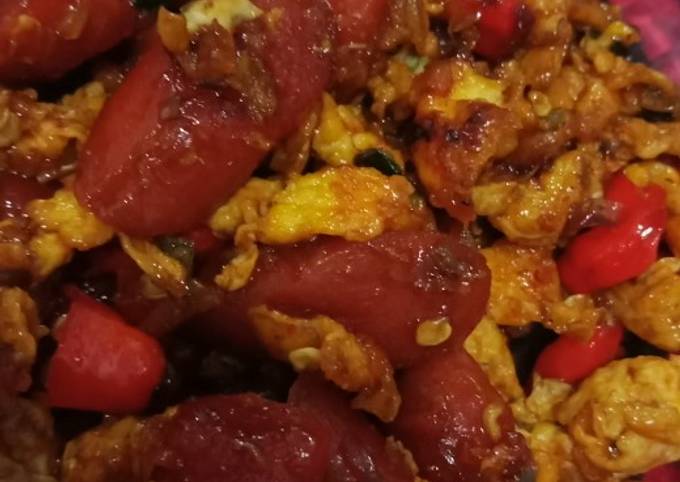 Yuk intip, Resep termudah bikin Sosis telur pedas manis sederhana dijamin sesuai selera