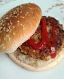 Hamburguesas de avena, proteína de guisante y calabacín