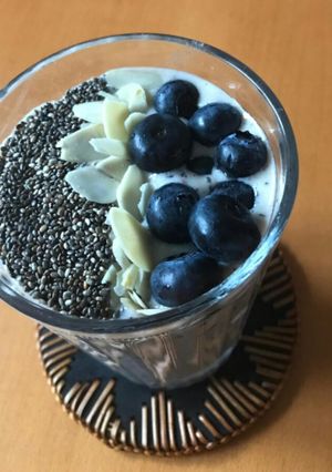 Foto resep Banana blueberries smoothie