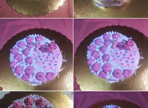 Una foto de Birthday cake con relleno de manzana