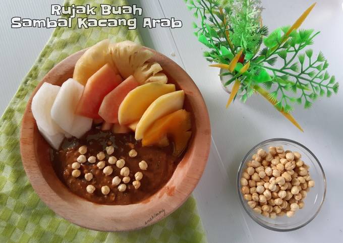 Resep Rujak Buah Sambal Kacang Arab Anti Gagal