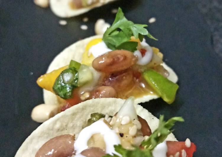 Steps to Prepare Homemade Taco beans mango salad post no 18 #goldenapron