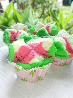 Foto resep Bolu Kukus Semangka