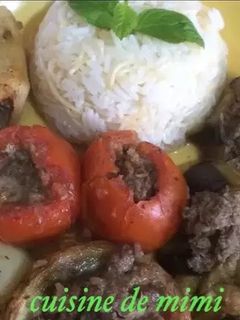 صورة لوصفة بطاطا محشية و باذنجان و ارضي شوكي و بندورة