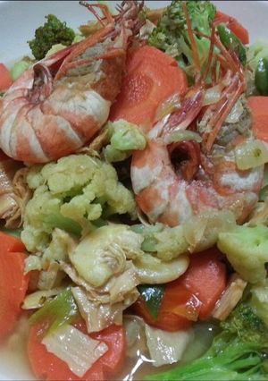 Foto resep Tumis bunga kol brokoli udang