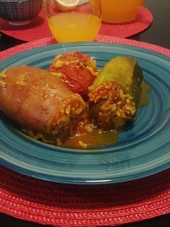 Una foto de Zapallitos italianos rellenos