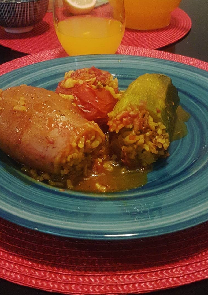Una foto de Zapallitos italianos rellenos