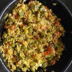 A picture of Shiroli ki sabji (Ridge gourd).