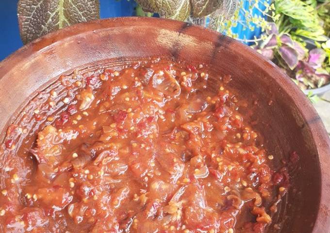 Ternyata ini loh! Bagaimana cara memasak Sambel tomat bawang terasi masak untuk Lebaran  menggugah selera