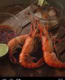 Tôm nướng chấm sốt Thái