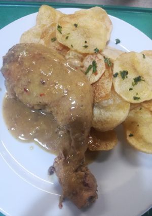 Una foto de Pollo a la mostaza y miel