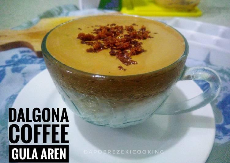 Resep Dalgona Coffee Gula Aren (Brown Sugar Dalgona Coffee) Anti Gagal