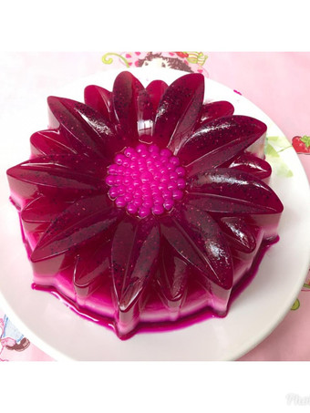 Bagaimana Menyiapkan Puding buah naga lapis susu Kekinian