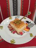 Basbousa / Namoura Cake with Filling Cream