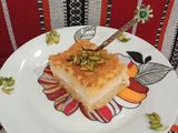 Basbousa / Namoura Cake with Filling Cream