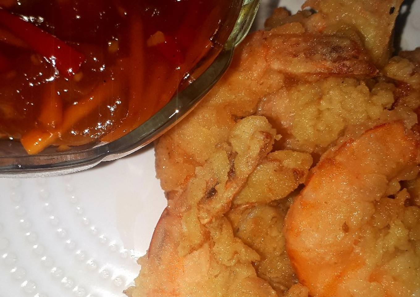 Udang Goreng Tepung saus Asam Manis