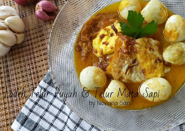 Resep Lodeh Telur Puyuh &amp; Telur Mata Sapi, Menggugah Selera