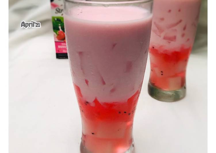 Masakan Unik Es Nata de Coco Susu Sedap