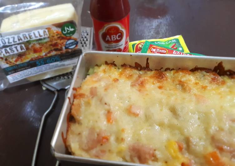 Nasi panggang keju mozarella