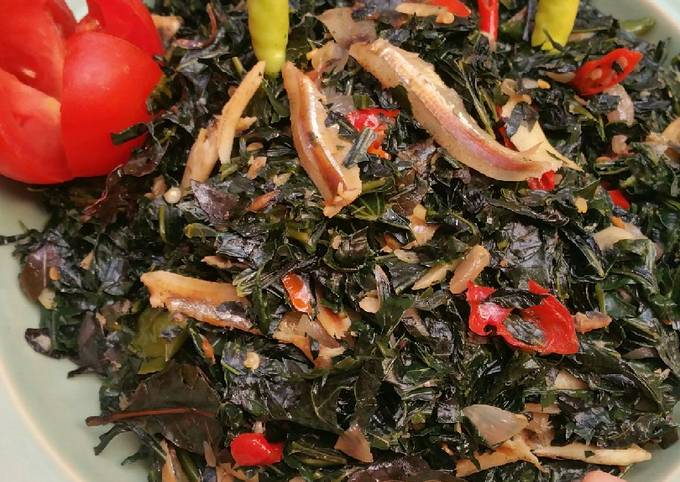 Bagaimana Membuat Oseng Daun Pepaya Jepang +Ikan Teri, Enak Banget