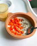 Bữa sáng cho bé : Cháo Yến mạch mix đu đủ hạt chia