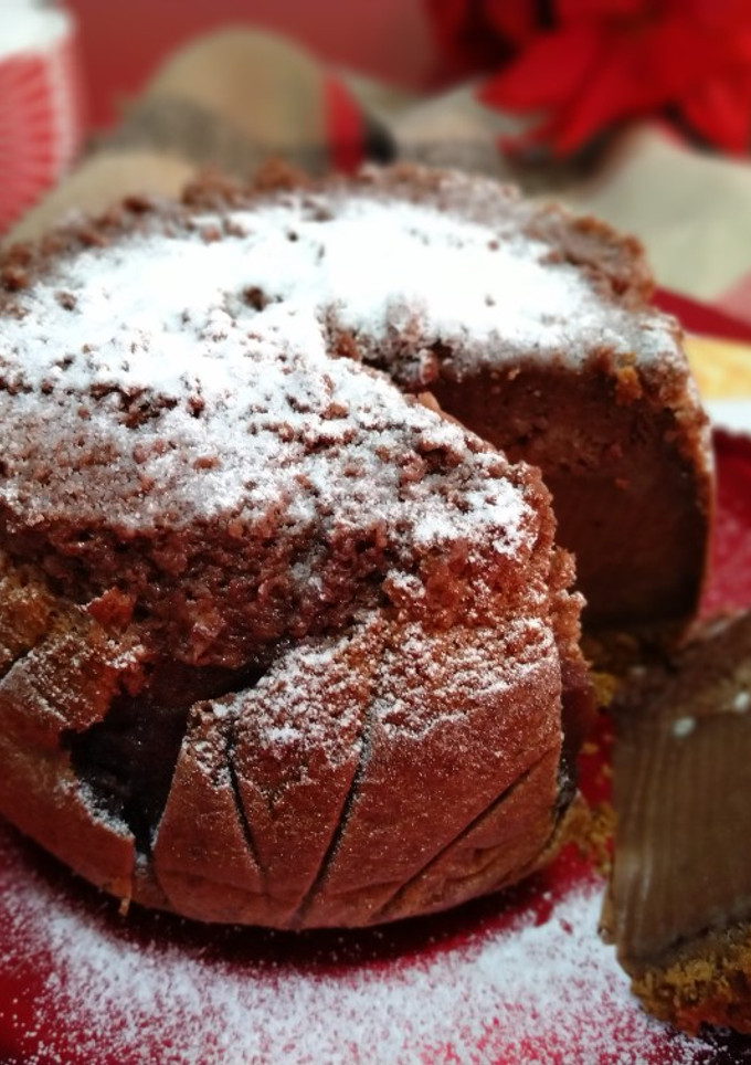 Una foto de Bizcocho de petit-suisse de chocolate