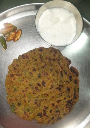 બાજરા લસણ ના થેપલા (Bajra Garlic Thepla Recipe in Gujarati) રેસીપી મુખ્ય ફોટો