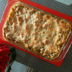 A picture of Methi Malai Chicken Lasgane.